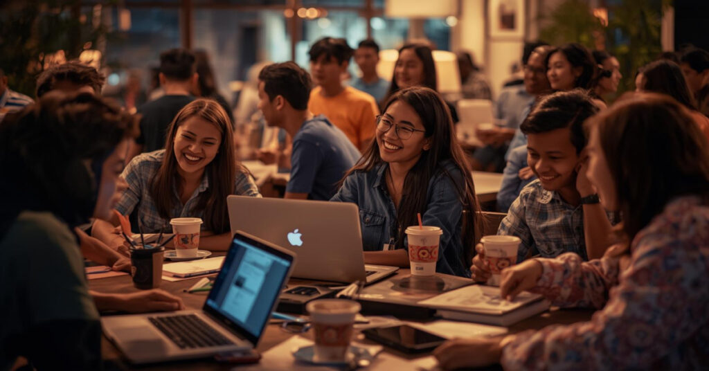 Suasana diskusi hangat di event komunitas kreatif Indonesia
