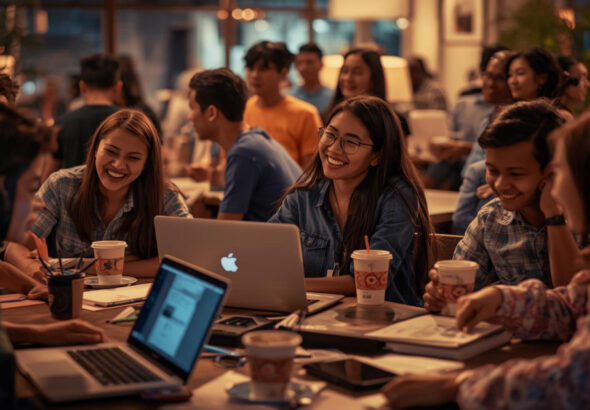 Suasana diskusi hangat di event komunitas kreatif Indonesia