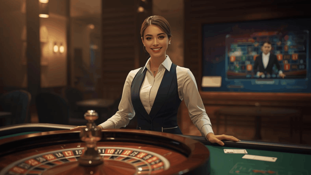 Live dealer casino online modern dengan suasana profesional