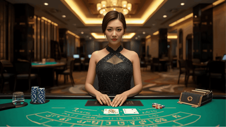 Dealer blackjack casino online profesional di meja live dealer