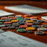 Catatan pengelolaan uang bermain kasino.