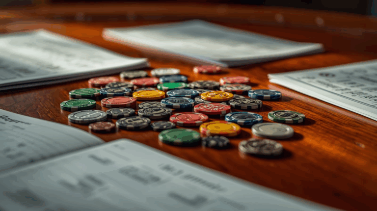 Catatan pengelolaan uang bermain kasino.